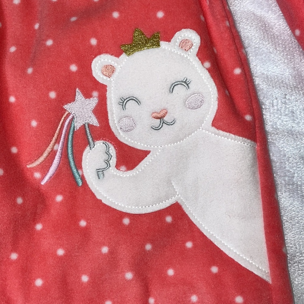 Carter’s footie pajamas pink with Kitten princess - Picture 4 of 6